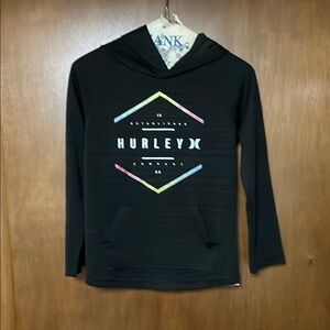 Hurley Black Hoodie with Vibrant Logo